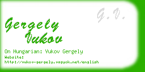 gergely vukov business card